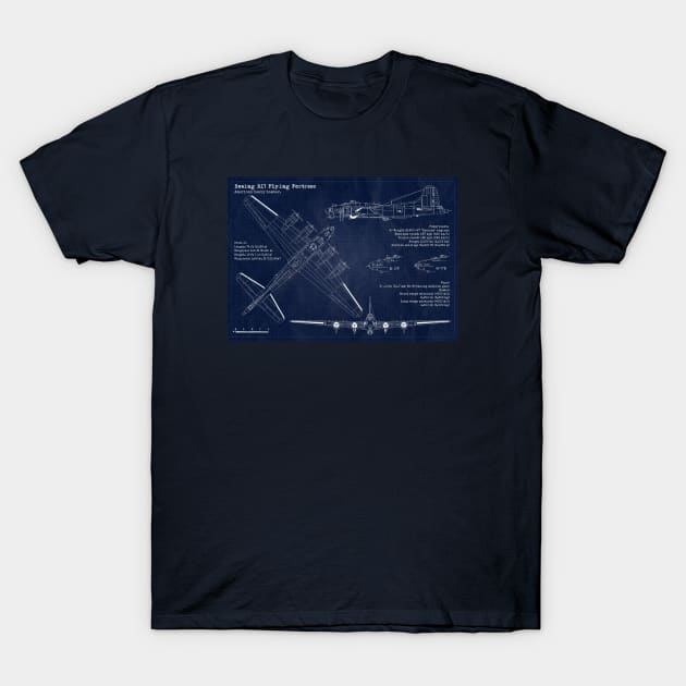 Boeing B17 Flying Fortress T-Shirt by Aircraft.Lover